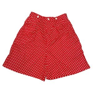 Vintage Red and White High Waist Shorts